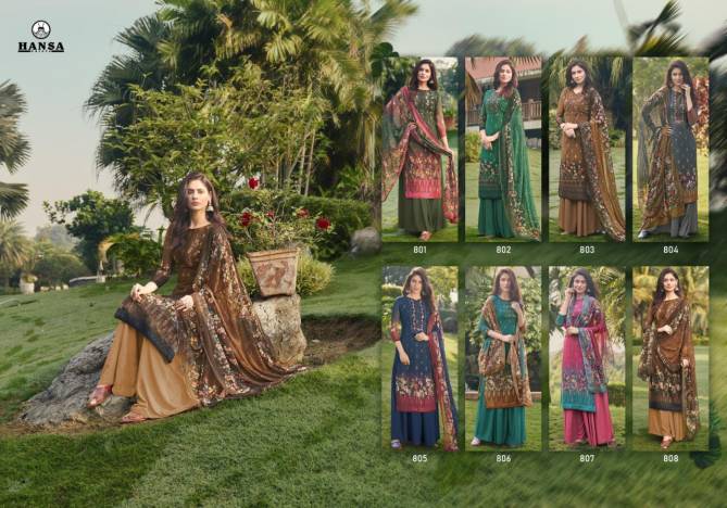 HANSA BHAVYA Latest Fancy Festive Wear Georgette Digital Print With Work Heavy Salwar Suit Collection